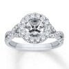 Thumbnail Image 1 of Previously Owned Colorless Diamond Ring Setting 3/4 ct tw Round 14K White Gold