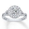Thumbnail Image 3 of Previously Owned Colorless Diamond Ring Setting 3/4 ct tw Round 14K White Gold