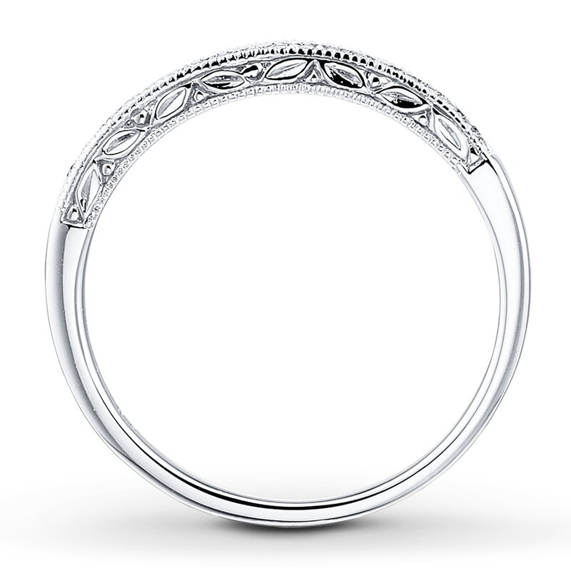 Main Image 2 of Previously Owned Diamond Anniversary Band 1/10 ct tw Round-cut 10K White Gold
