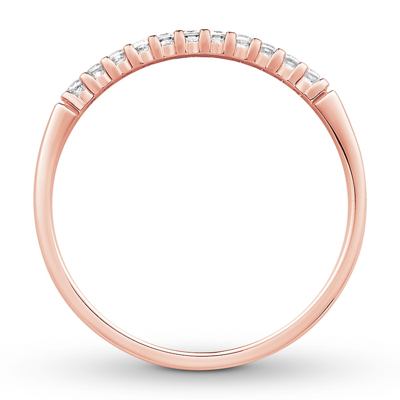 Main Image 2 of Previously Owned Diamond Anniversary Band 1/10 ct tw Round-cut 10K Rose Gold