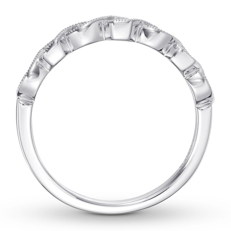 Main Image 2 of Previously Owned Diamond Anniversary Band 1/6 ct tw Round-cut 10K White Gold