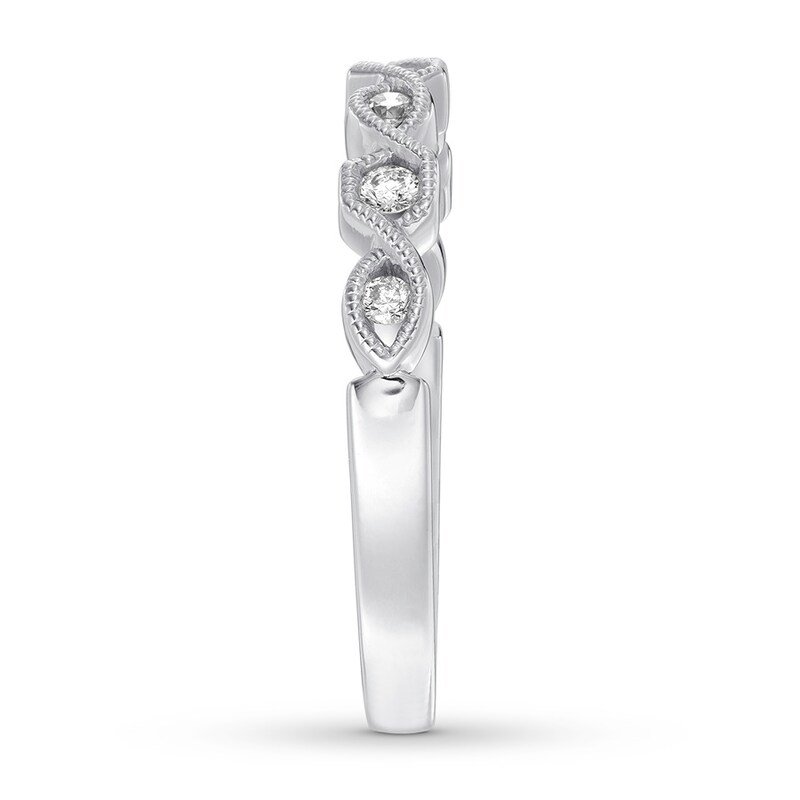 Main Image 3 of Previously Owned Diamond Anniversary Band 1/6 ct tw Round-cut 10K White Gold