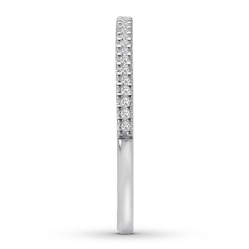Main Image 3 of Previously Owned Diamond Anniversary Band 1/15 ct tw Round-cut 14K White Gold