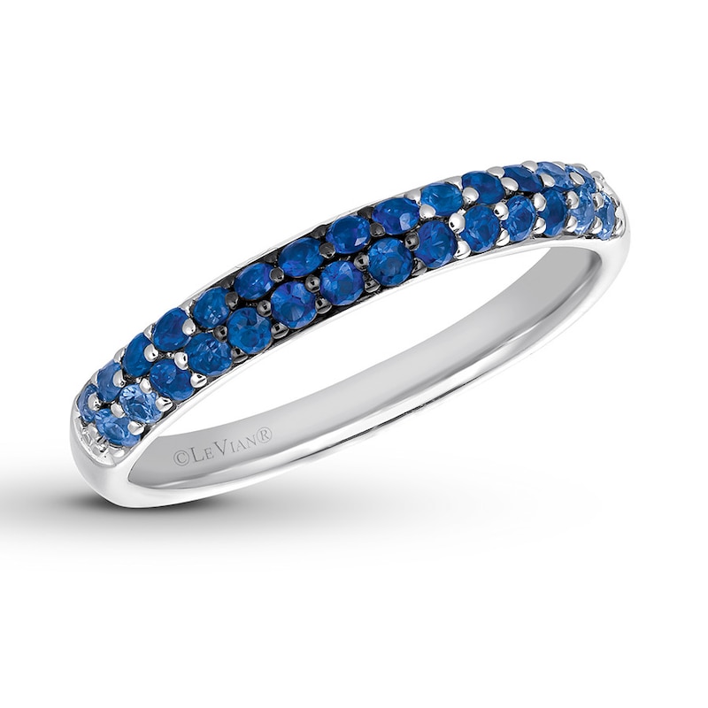 Main Image 1 of Previously Owned Le Vian Natural Sapphire Ring 14K Vanilla Gold