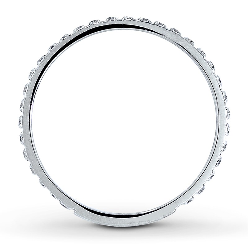 Main Image 2 of Previously Owned Diamond Anniversary Band 1/5 ct tw Round-cut 14K White Gold