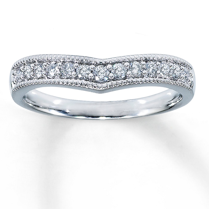 Main Image 1 of Previously Owned Diamond Wedding Band 1/4 Carat tw 14K White Gold