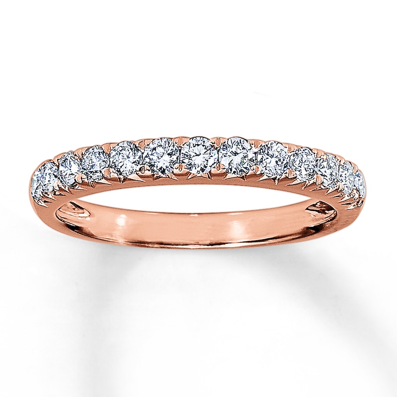 Main Image 1 of Previously Owned Diamond Anniversary Band 1/2 ct tw Round-cut 14K Rose Gold