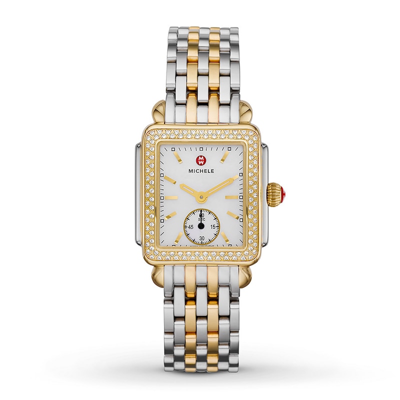Main Image 1 of Previously Owned MICHELE Women's Watch Deco 16 Two-Tone MWW06V000023