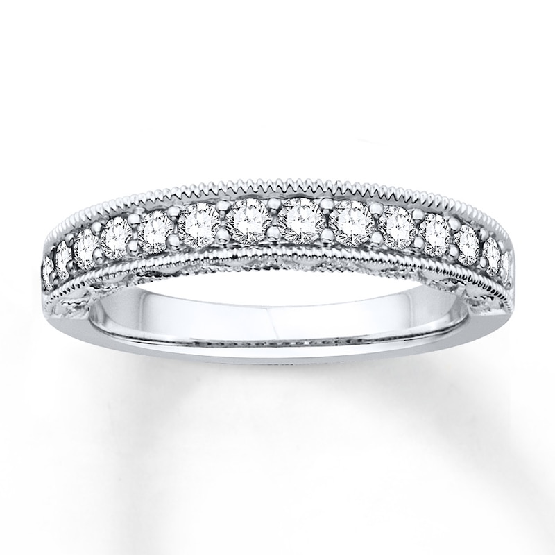 Main Image 1 of Previously Owned Diamond Anniversary Band 1/2 ct tw Round-cut 14K White Gold