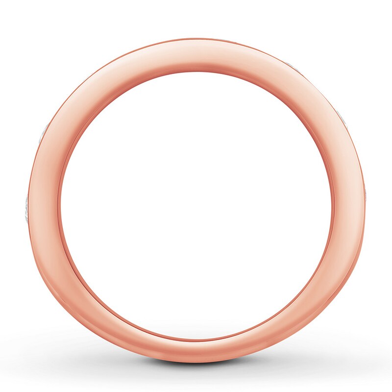 Main Image 2 of Previously Owned Diamond Anniversary Band 1 ct tw Round/Baguette 14K Rose Gold