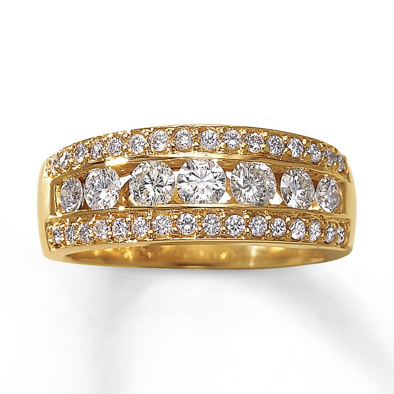 Main Image 1 of Previously Owned Diamond Anniversary Ring 1 ct tw Round-cut 14K Yellow Gold