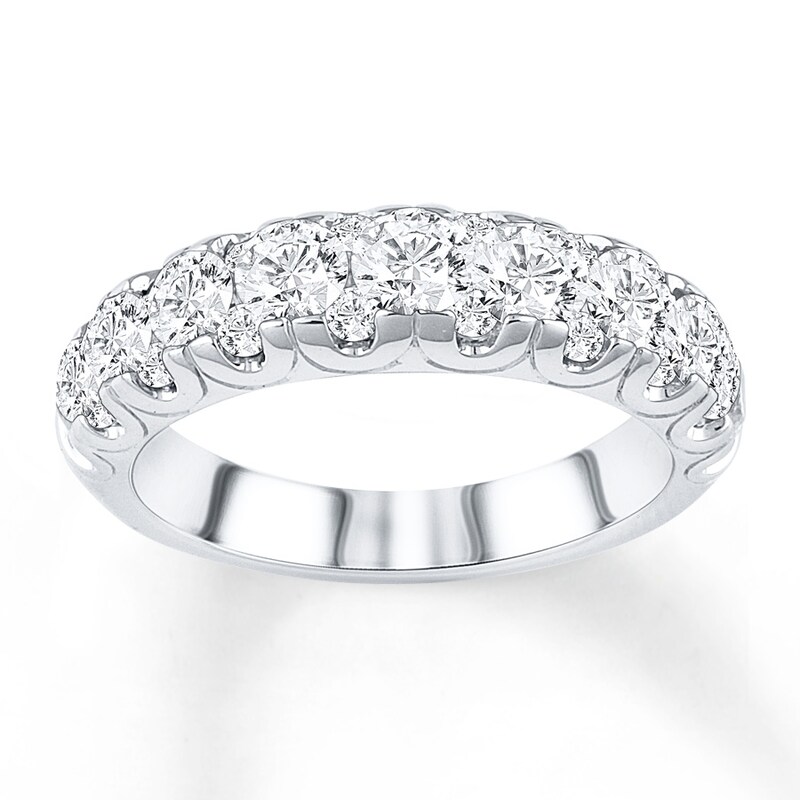 Main Image 1 of Previously Owned Diamond Anniversary Band 2 carat tw Round-cut 14K White Gold