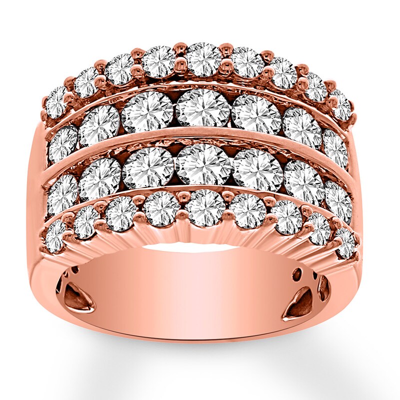 Main Image 1 of Previously Owned Diamond Anniversary Band 3 ct tw Round-cut 14K Rose Gold