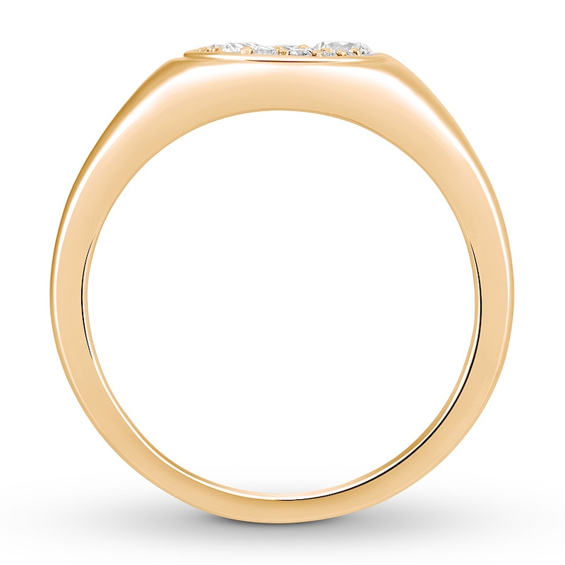 Main Image 2 of Previously Owned House of Virtruve Signet Ring 1/2 ct tw Diamonds 14K Yellow Gold