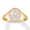 Thumbnail Image 4 of Previously Owned House of Virtruve Signet Ring 1/2 ct tw Diamonds 14K Yellow Gold