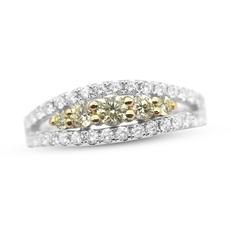Main Image 1 of Previously Owned Diamond Anniversary Ring 1 ct tw Yellow/White 14K Two-Tone Gold