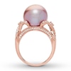 Thumbnail Image 2 of Previously Owned Honora Cultured Pearl Ring 1/2 carat tw Diamonds 14K Rose Gold