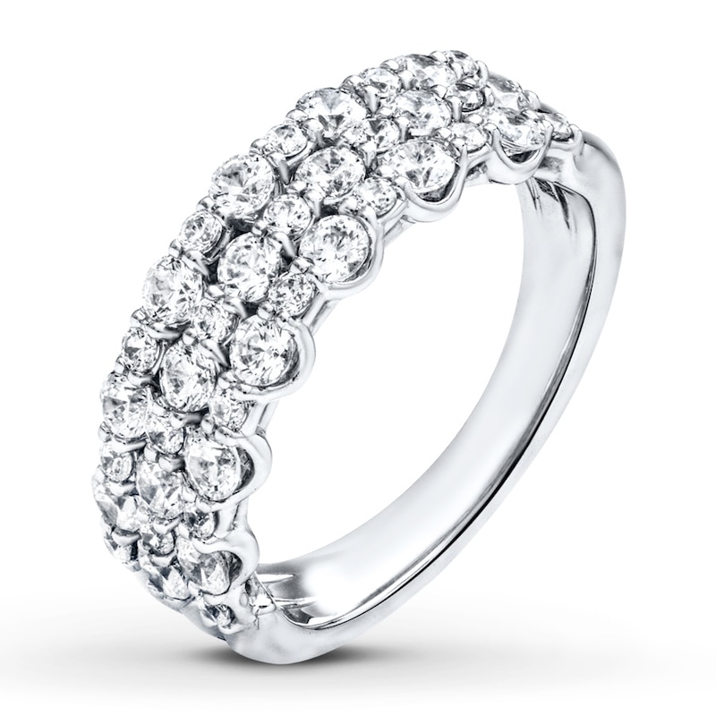 Main Image 3 of Previously Owned Diamond Anniversary Band 1-1/2 ct tw Round-cut 14K White Gold