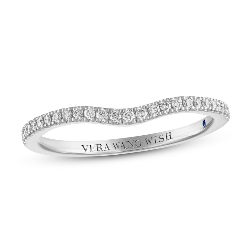Main Image 1 of Previously Owned Vera Wang WISH Diamond Wedding Band 1/6 ct tw 14K White Gold