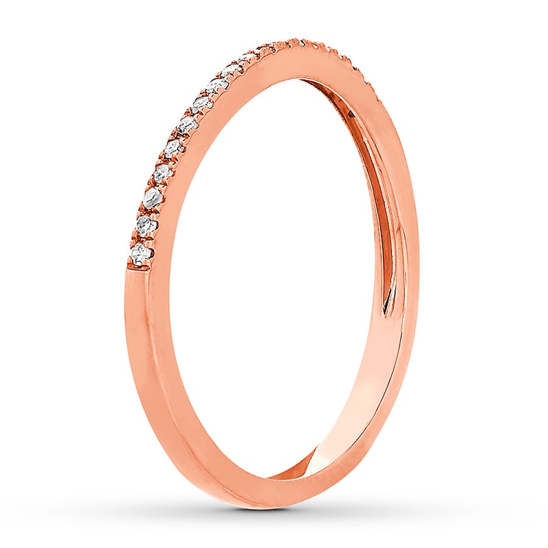 Main Image 3 of Previously Owned Diamond Wedding Band 1/10 ct tw Round-cut 14K Rose Gold