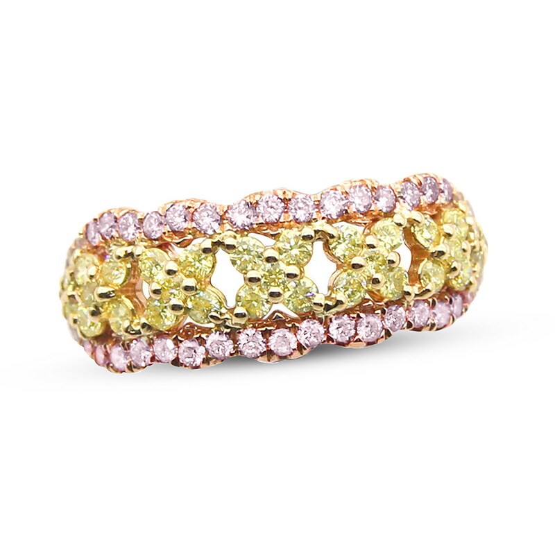 Main Image 1 of Previously Owned Diamond Anniversary Ring 1 ct tw Yellow/Pink 14K Two-Tone Gold
