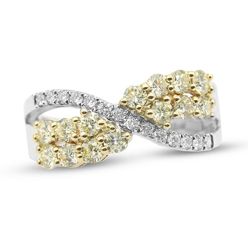 Main Image 1 of Previously Owned Diamond Anniversary Ring 1 ct tw Yellow/White 14K Two-Tone Gold