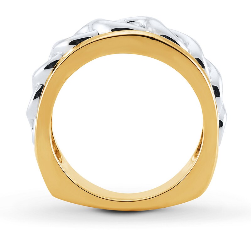 Main Image 2 of Previously Owned Diamond Band 1/2 ct tw Round 18K Two-Tone Gold