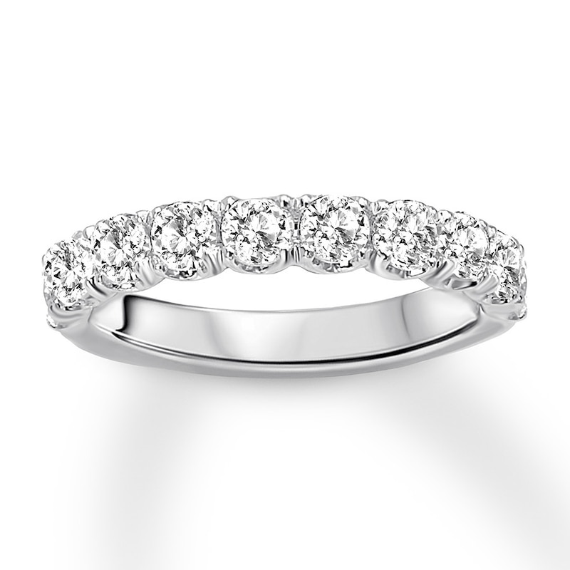Main Image 1 of Previously Owned Diamond Wedding Band 7/8 carat tw Round 14K White Gold