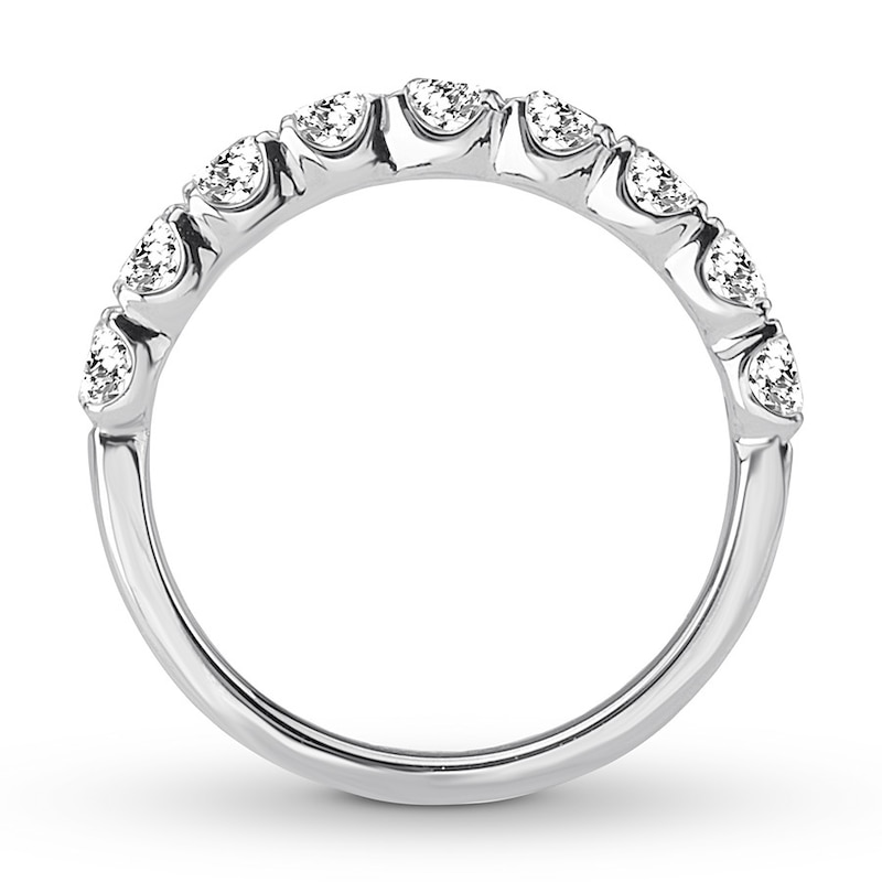 Main Image 2 of Previously Owned Diamond Wedding Band 7/8 carat tw Round 14K White Gold