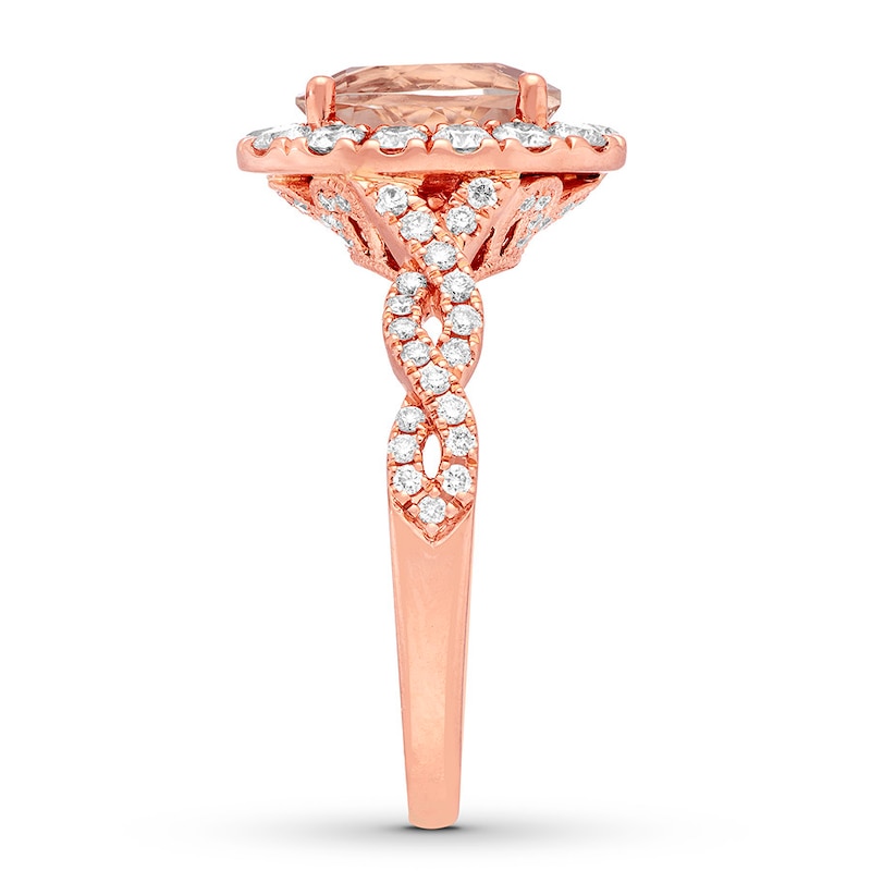Main Image 3 of Previously Owned Neil Lane Morganite Engagement Ring 3/4 ct tw Diamonds 14K Gold