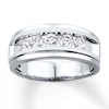 Thumbnail Image 1 of Previously Owned Men's Diamond Band 1 ct tw Round-cut 14K White Gold