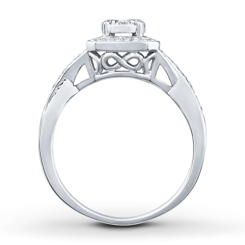 Main Image 2 of Previously Owned Diamond Ring 1/3 ct tw Round-cut 10K White Gold