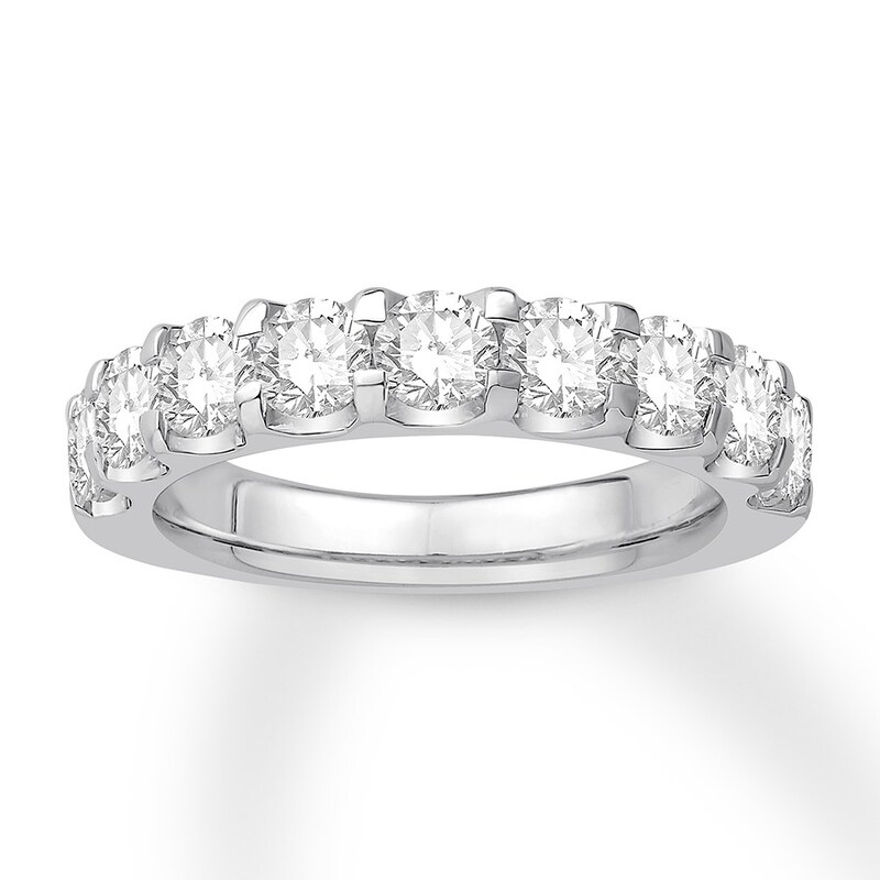 Main Image 1 of Previously Owned Colorless Diamond Wedding Band 1-5/8 carat tw 14K White Gold