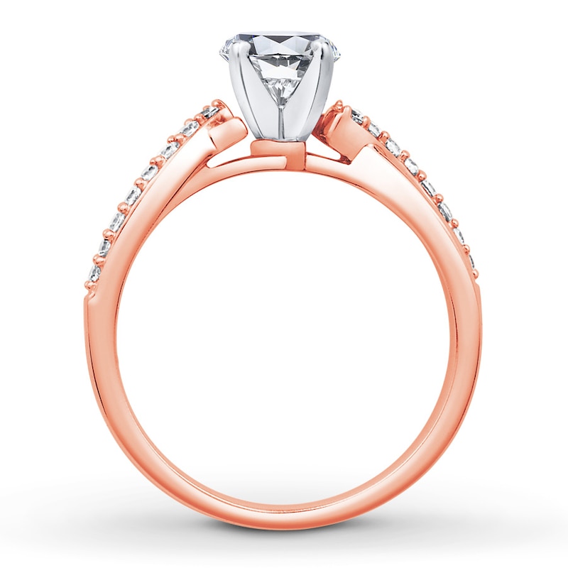 Main Image 2 of Previously Owned Diamond Engagement Ring Setting 1/6 ct tw 14K Rose Gold