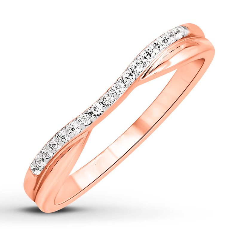 Main Image 1 of Previously Owned Diamond Anniversary Band 1/10 ct tw Round-cut 14K Rose Gold