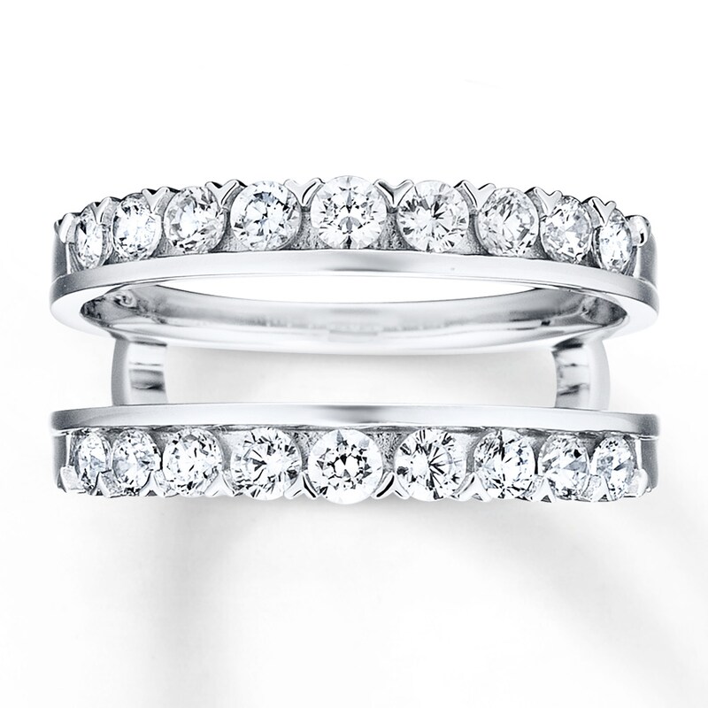 Main Image 4 of Previously Owned Diamond Enhancer Ring 1 carat tw Round-cut 14K White Gold