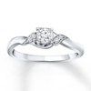 Thumbnail Image 1 of Previously Owned Diamond Promise Ring 1/5 ct tw Round-cut 10K White Gold