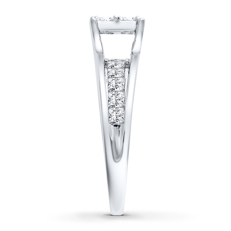 Main Image 2 of Previously Owned Diamond Engagement Ring 1-1/2 ct tw Princess-cut 14K White Gold