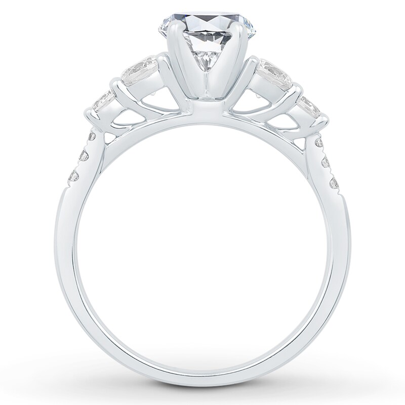 Main Image 2 of Previously Owned Diamond Ring Setting 5/8 ct tw Round-cut 14K White Gold