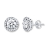Thumbnail Image 0 of Previously Owned Diamond Earrings 2 ct tw Round-cut 14K White Gold