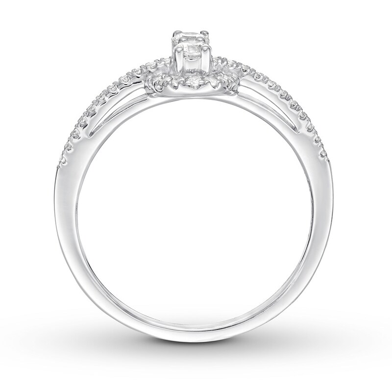 Main Image 2 of Previously Owned Ever Us Diamond Ring 1/3 ct tw 10K White Gold