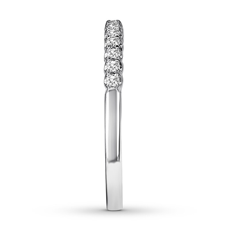 Main Image 3 of Previously Owned Diamond Wedding Band 1/6 ct tw Round 14K White Gold
