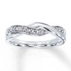 Thumbnail Image 1 of Previously Owned Diamond Stackable Ring 1/8 ct tw Round 10K White Gold