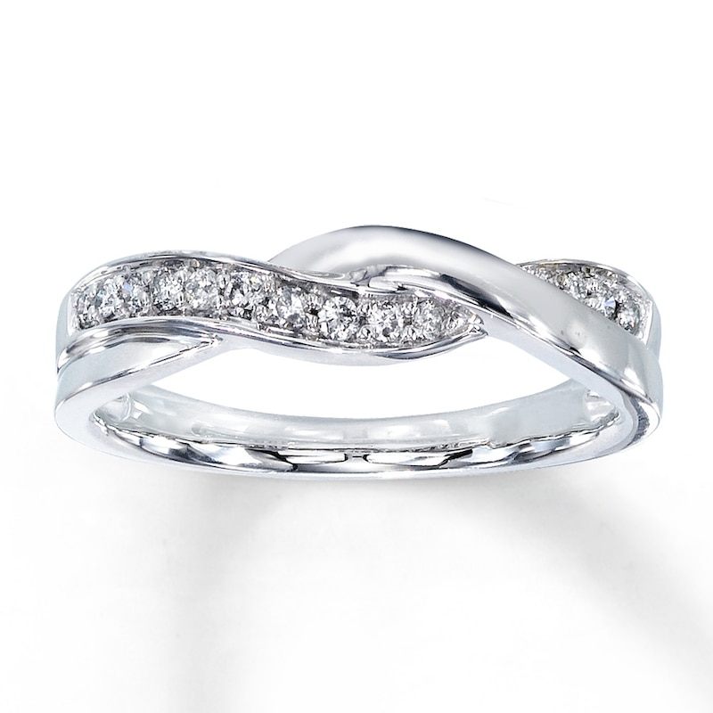 Main Image 1 of Previously Owned Diamond Stackable Ring 1/8 ct tw Round 10K White Gold