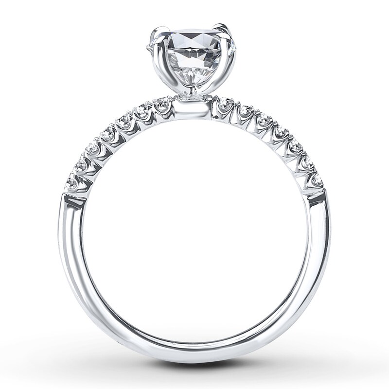 Main Image 2 of Previously Owned Diamond Ring Setting 1/6 carat tw Round 14K White Gold