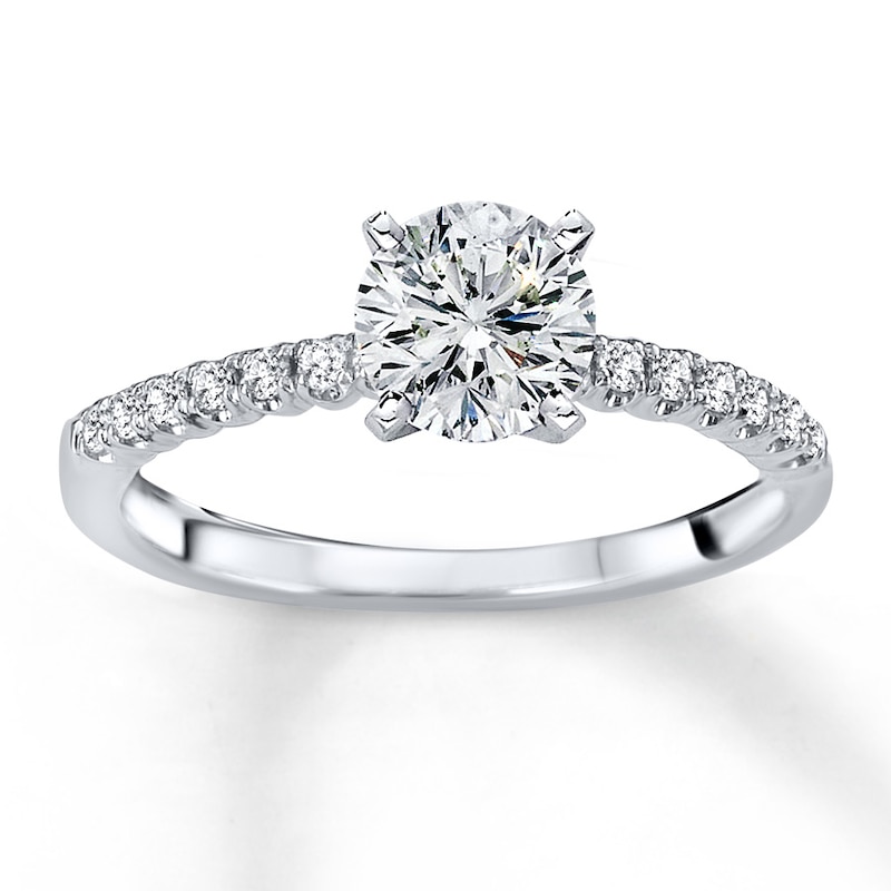 Main Image 3 of Previously Owned Diamond Ring Setting 1/6 carat tw Round 14K White Gold