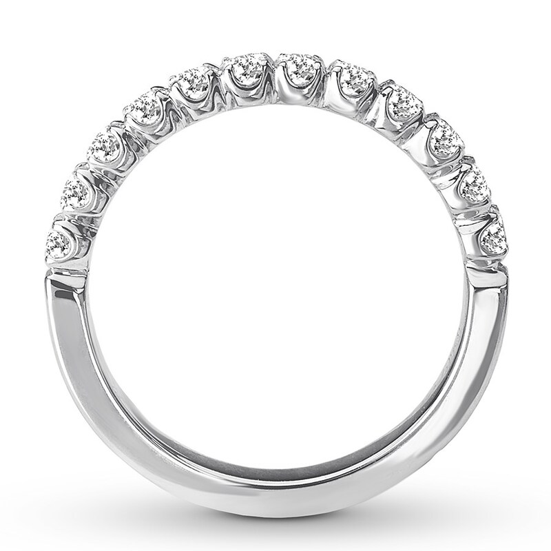 Main Image 2 of Previously Owned Previously Owned Diamond Anniversary Band 1/2 ct tw Round-cut 14K White Gold