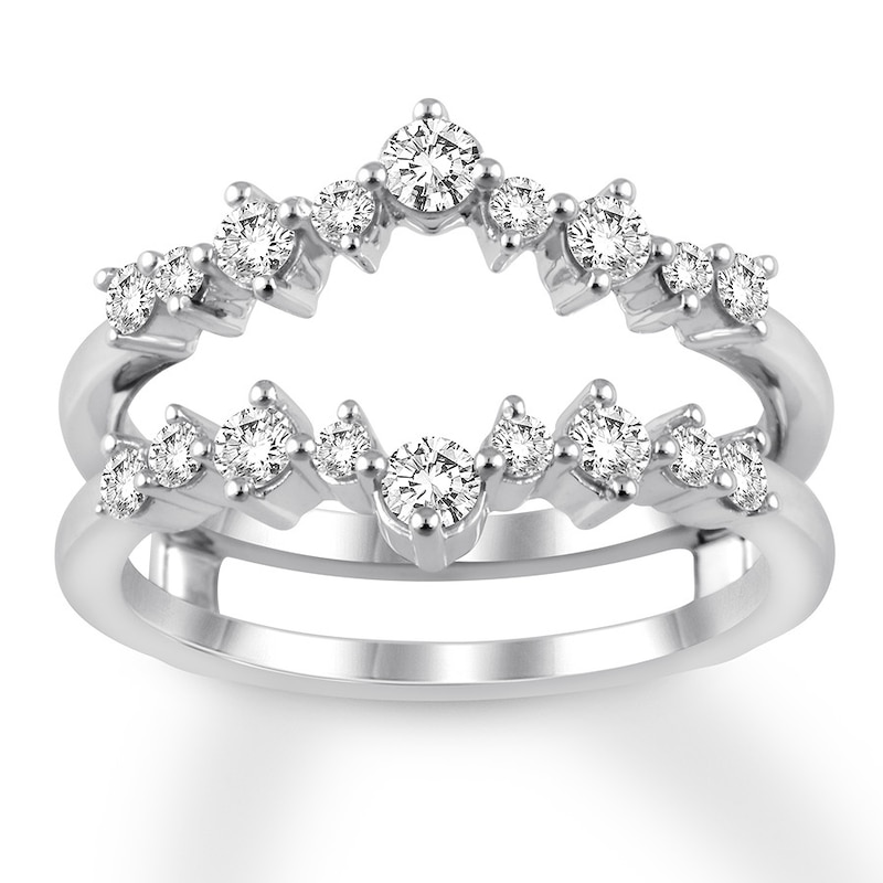 Main Image 1 of Previously Owned Diamond Enhancer Ring 5/8 ct tw Round-cut 14K White Gold