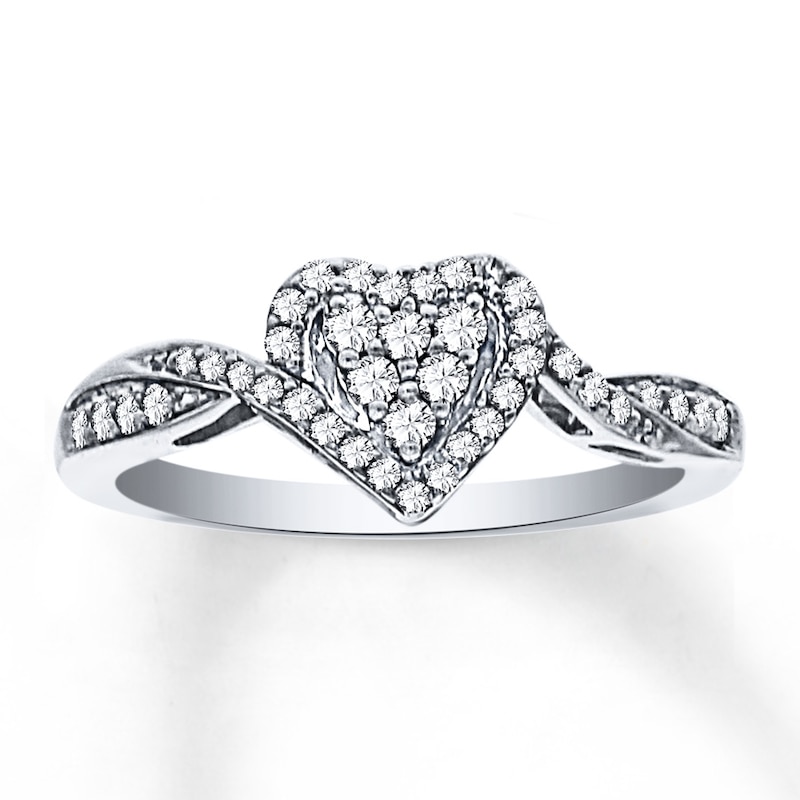 Previously Owned Diamond Promise Ring 1/4 carat tw Round 10K White Gold