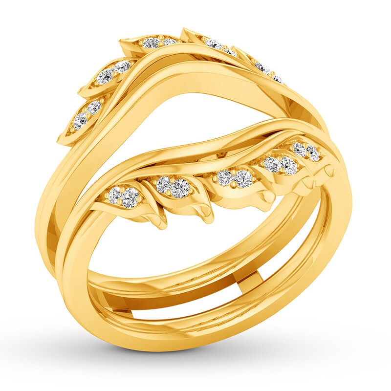 Main Image 4 of Previously Owned Diamond Enhancer Ring 1/8 ct tw Round-cut 14K Yellow Gold